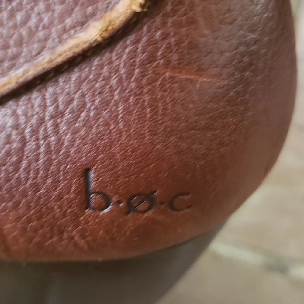 BØC Brown Leather Two Buckle Booties Size 8.5